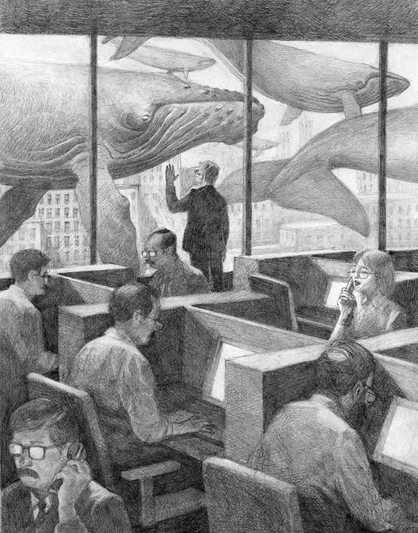illustrazione in bianco e nero a matita