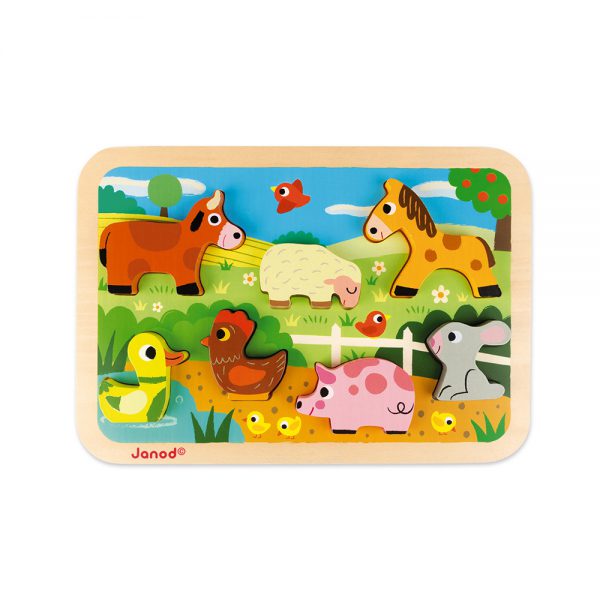 Chunky Puzzle Fattoria 7 pezzi (legno) - immagine 3