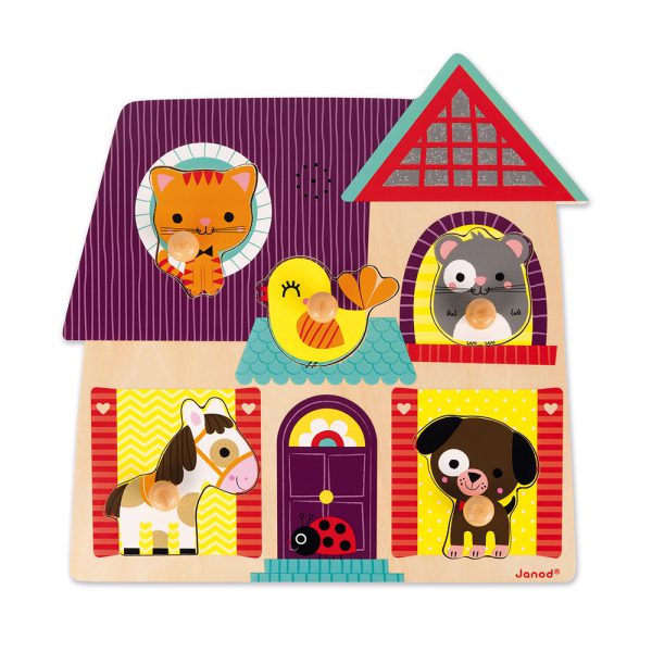 Puzzle Musicale I Miei Piccoli Amici 5 pezzi (legno) - immagine 2