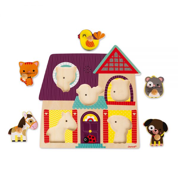 Puzzle Musicale I Miei Piccoli Amici 5 pezzi (legno) - immagine 4