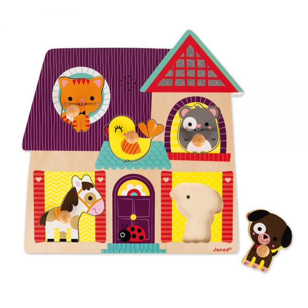 Puzzle Musicale I Miei Piccoli Amici 5 pezzi (legno) - immagine 5