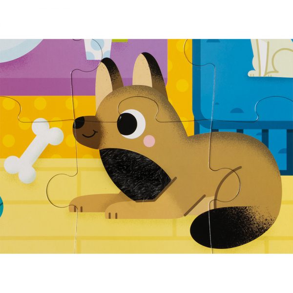 Puzzle Tattile Gli Animali Domestici 20 pezzi - immagine 4