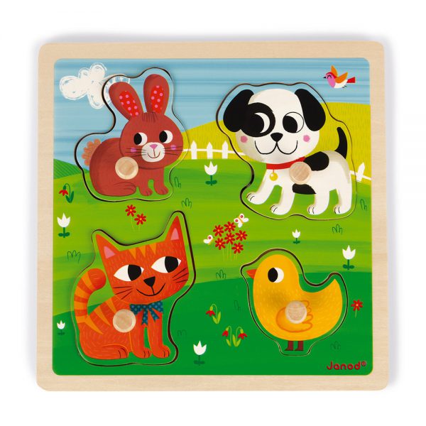 Puzzle Tattile I Miei Primi Animali 4 pezzi (legno) - immagine 5