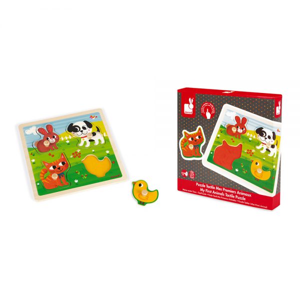 Puzzle Tattile I Miei Primi Animali 4 pezzi (legno) - immagine 2